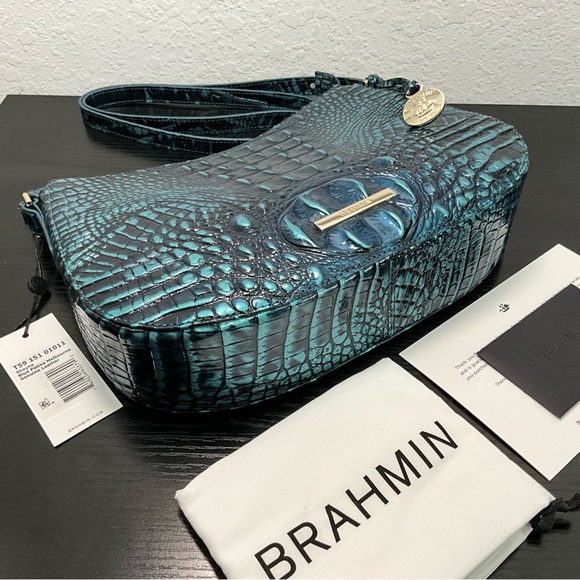 Brahmin BLUE PATINA MELBOURNE W/Front & Back Eye NWT - Picture 5 of 8